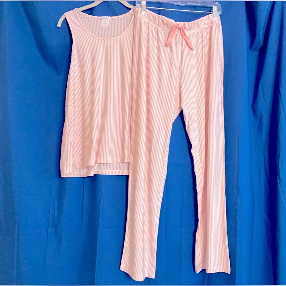 Lake Pajamas, Modal Cotton, Pink and White Stripped, Size Small